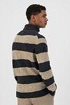 Dstrezzed Rollkragenpullover Wool Mix Streif Anthrazit Model / Achterkant