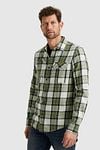 PME Legend Shirt Checks Green Model / Zijkant
