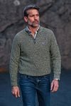 NZA Half Zip Sweater Drake Green Model / Voorkant