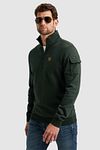 PME Legend Half Zip Pullover Interlock Olive Green Model / Zijkant