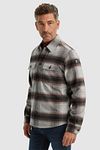 Vanguard Overshirt Brushed Wool Blend Checks Grey Model / Voorkant
