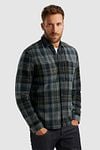 PME Legend Overshirt Dobby Checks Black Grey Model / Zijkant