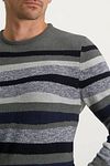 State Of Art Jacquard Pullover Stripe Grey Model / Detail