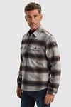 Vanguard Overshirt Brushed Wolblend Ruit Grijs Model / Voorkant