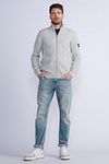 Petrol Cardigan Kankakee Gris Model / Voorkant