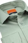 Suitable Satin Stretch Hemd Grün Product / Detail