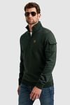 PME Legend Half Zip Pullover Interlock Olivgrün Model / Zijkant