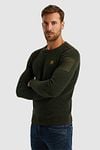 PME Legend Sweater Rib Melange Dunkelgrün Model / Zijkant