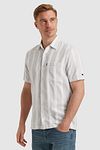 Vanguard Short Sleeve Hemd Dobby Streif Grün Model / Zijkant