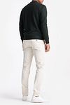 King Essentials The Robert Long Sleeve Poloshirt Merino Dunkelgrün Model / Achterkant