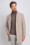 Suitable Coat Wool Twill Sand Model / Voorkant with Folkert