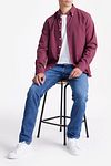 King Essentials The Tommy Shirt Bordeaux Model / Voorkant