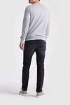 King Essentials The John Pullover Merino Grey Model / Achterkant