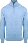 King Essentials The Michael Half Zip Pull Merino Light Blue KM111030003-B022T order online | Suitable