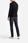 King Essentials The Robert Long Sleeve Polo Merino Noir Model / Achterkant