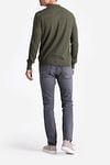 King Essentials The Robert Long Sleeve Poloshirt Merino Army Groen Model / Achterkant