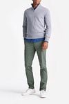 King Essentials The Michael Half Zip Pull Merino Grey Model / Voorkant