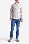 King Essentials The Michael Half Zip Pull Merino Greige Model / Voorkant