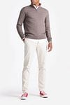 King Essentials The Michael Half Zip Pull Merino Brown Model / Voorkant