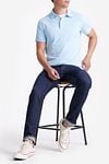 King Essentials The James Polo Shirt Light Blue Model / Voorkant