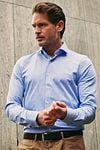 Suitable Shirt Knitted Piqué Light Blue Model / Voorkant