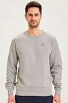 KnowledgeCotton Apparel Elm Melange Sweater Grey Model / Voorkant