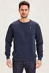 KnowledgeCotton Apparel Elm Trui Donkerblauw Model / Voorkant