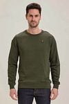 KnowledgeCotton Apparel Elm Trui Donkergroen Model / Voorkant