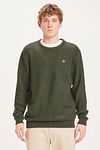 KnowledgeCotton Apparel Pull Field Vert Foncé Model / Voorkant