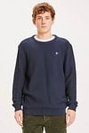 KnowledgeCotton Apparel Trui Field Donkerblauw Model / Voorkant