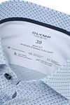 OLYMP Level 5 Overhemd Stretch Print Blauw Product / Detail