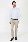 Suitable Dobby Shirt Checks Light Blue Model / Voorkant