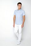 Desoto Short Sleeve Jersey Shirt Light Blue Model / Voorkant