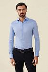 Cavallaro Piqué Shirt Light Blue Model / Voorkant