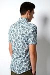 Desoto Short Sleeve Jersey Shirt Print Light Blue Model / Achterkant
