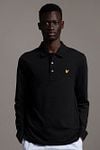 Lyle and Scott Black Longsleeve Polo Grey Model / Voorkant