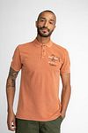 Petrol Polo Shirt Logo Orange Model / Voorkant