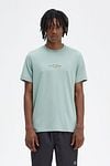 Fred Perry T-Shirt M4580 Light Blue Model / Voorkant