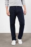 Mac Broek Arne Stretch Blue Black H799 Model / Voorkant