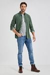 McGregor Chemise Corduroy Vert Sage  Model / Voorkant