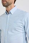 McGregor Chemise Oxford Rayures Bleu Clair Model / Detail