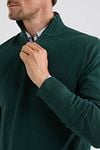 McGregor Half Zip Pullover Merino Wool Pine Green Model / Detail