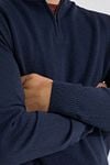 McGregor Half Zip Trui Merinowol Navy Model / Detail