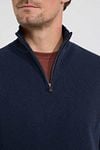 McGregor Half Zip Trui Merinowol Navy Model / Detail