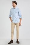 McGregor Hemd Oxford Streifen Hellblau Model / Voorkant