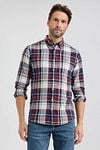 McGregor Overhemd Herringbone Ruit Rood Blauw Model / Voorkant