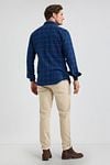 McGregor Overshirt Tartan Checks Dark Blue Model / Achterkant