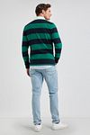 McGregor Rugbyshirt Stripe Navy Green Model / Achterkant