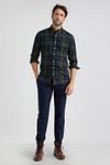 McGregor Shirt Checks Green Blue Model / Voorkant