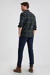 McGregor Shirt Checks Green Blue Model / Achterkant
